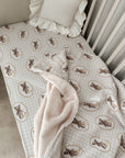 Ted & Duck Fur Lined Cot Blanket