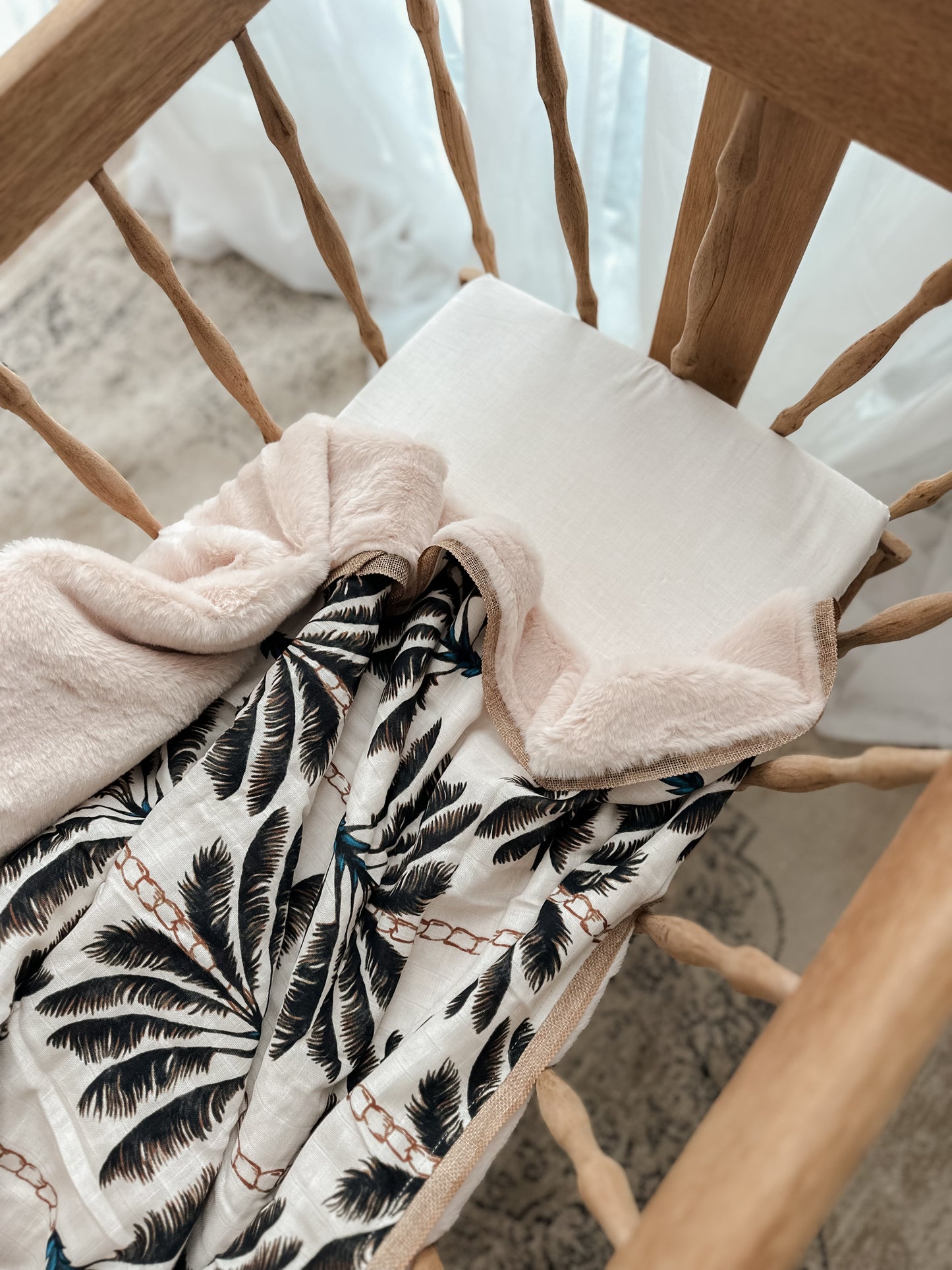 Daintree Fur Lined Cot Blanket