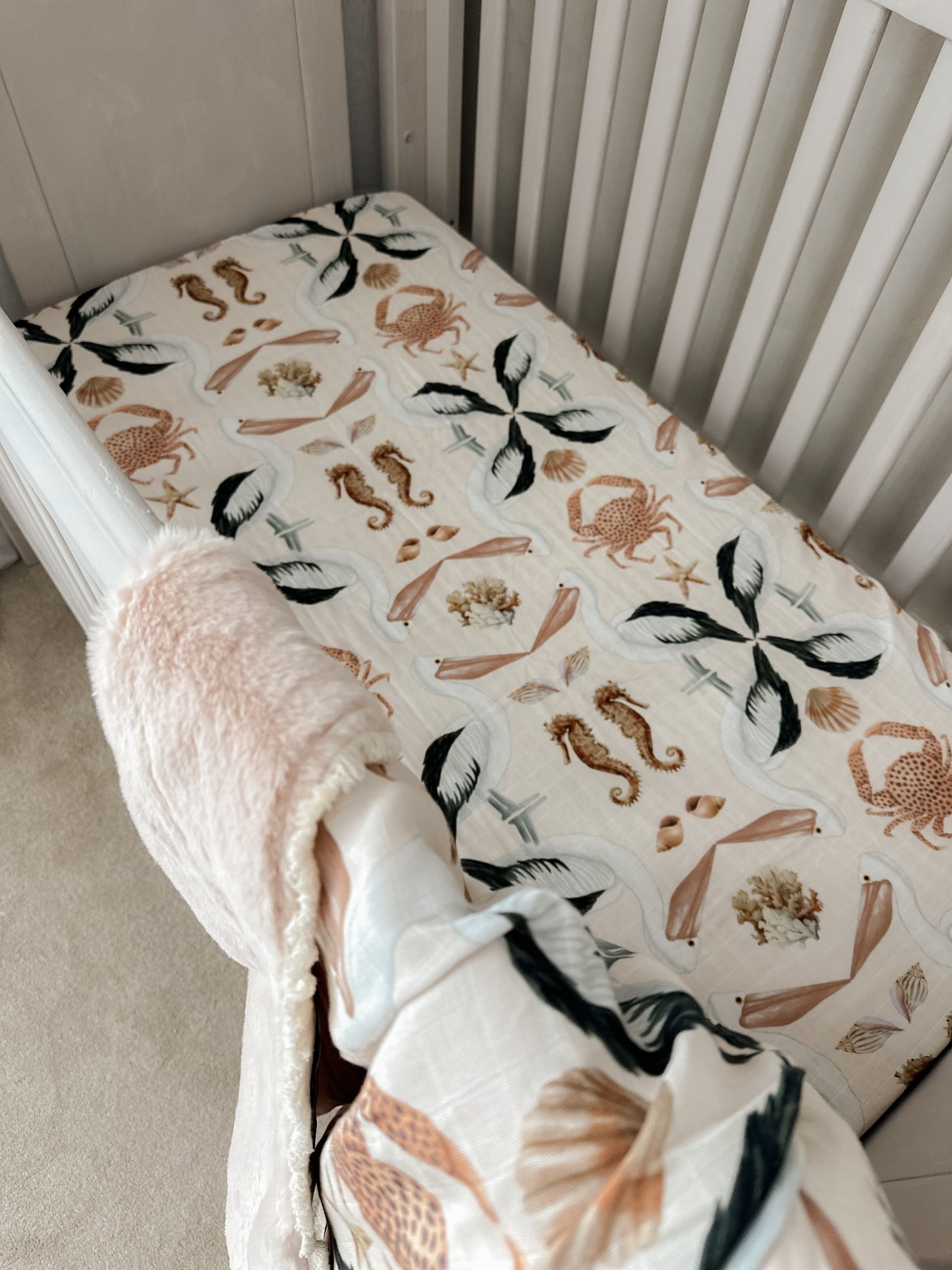 Barrier Reef Fitted Cot Sheet