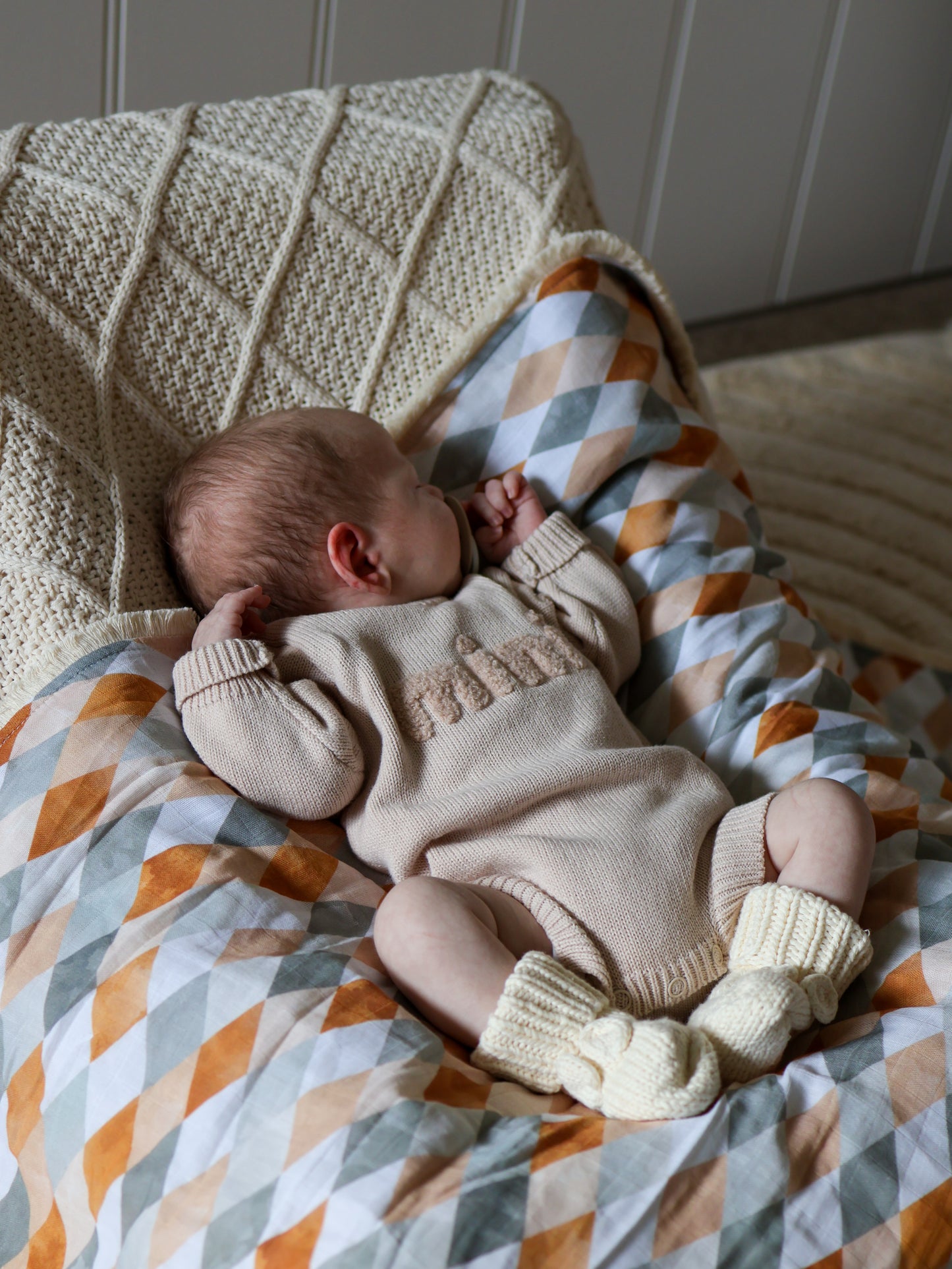 Harlequin Fur Lined Cot Blanket