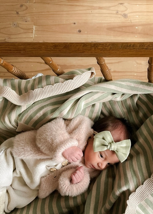 Baby Bow Headband - Pistachio