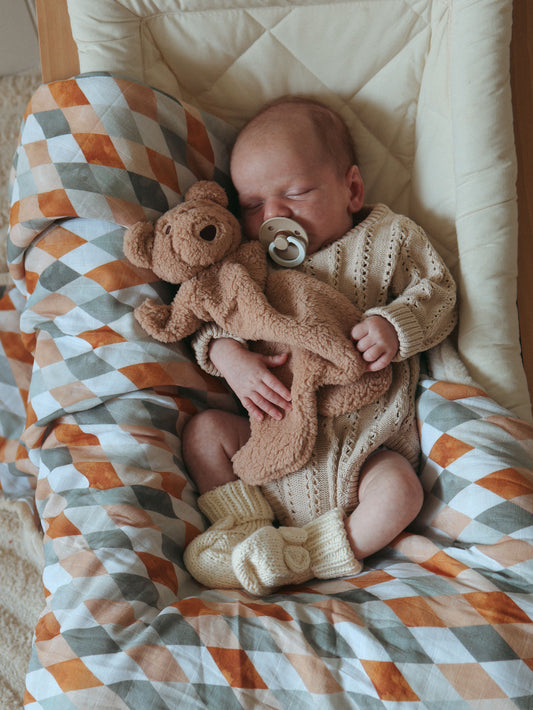 Harlequin Fur Lined Cot Blanket