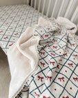 Bow Peep Fur Lined Cot Blanket