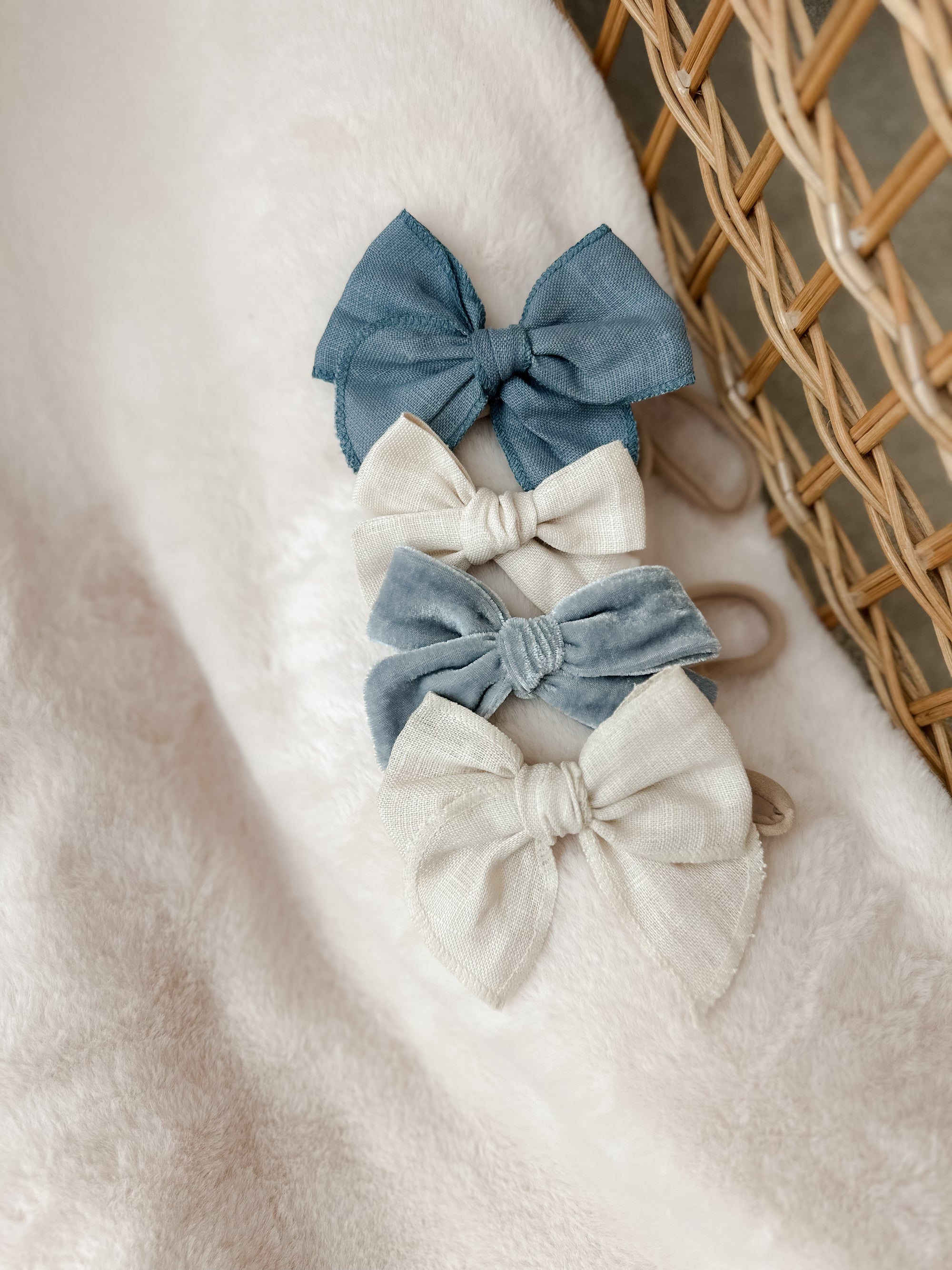 Baby Bow Blue Headband