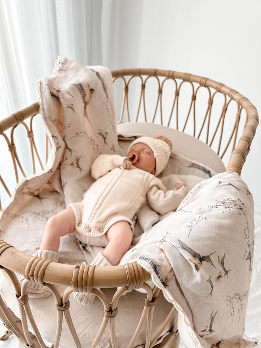 Nightingale Fur Lined Cot Blanket