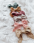 Muslin Bow Headband - Sorbet