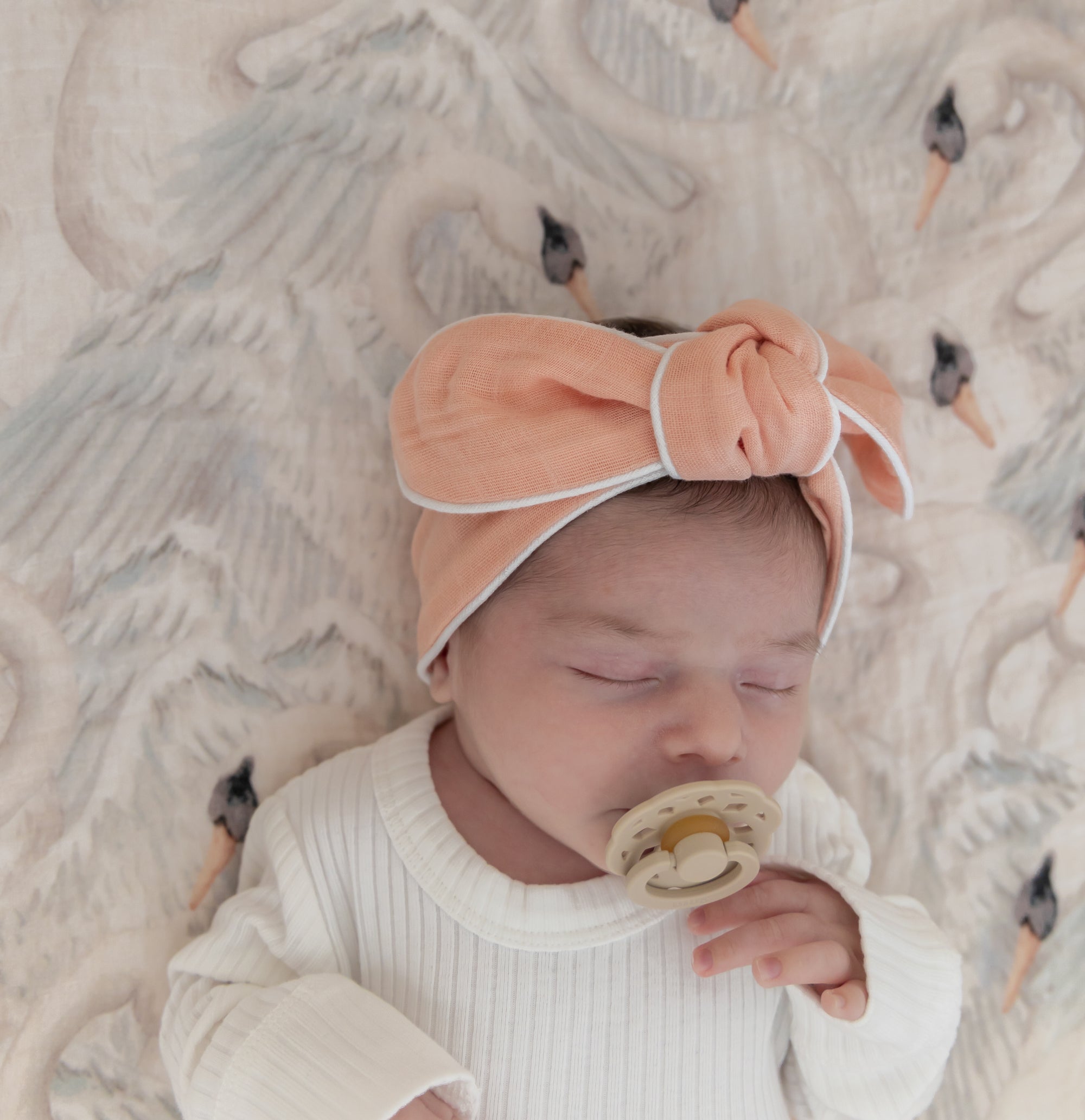 Pink Girl Piped Topknot headband