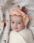 Muslin Bow Headband - Sorbet