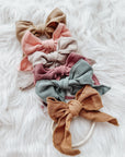 Muslin Bow Headband - Sorbet